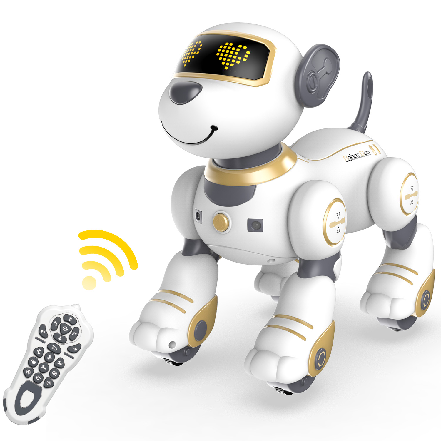 Remote Control Robot Toy Dog Programmable Interactive &amp; Smart Dancing Rc Stunt Toys With Sound Led Eyes Electronic Pets Dogs 